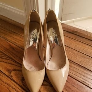 Michael Kors pointed toe nude heels